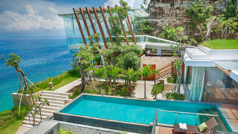 A three-bedroom Oceanfront Villa at Anantara Uluwatu Bali Resort