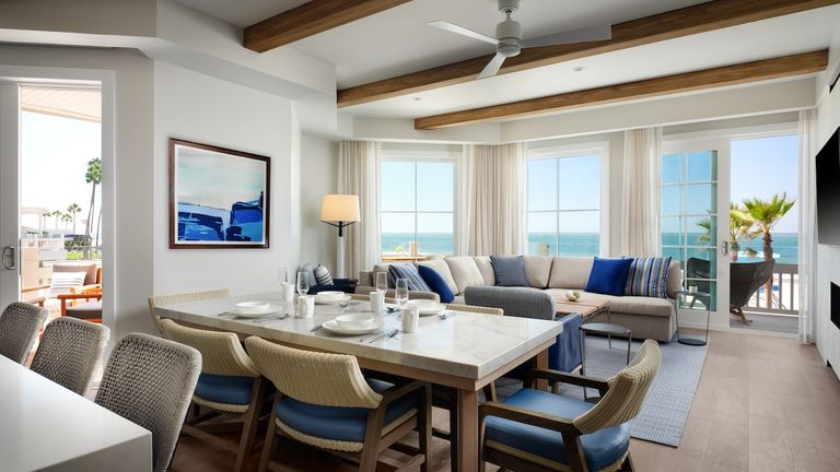 Accommodations inside Shore House are spacious and have contemporary furnishings.