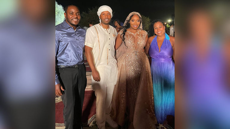 Advisor Nadia Henry (far right) hosted a trip to Dubai that included a client/influencer (second from right).