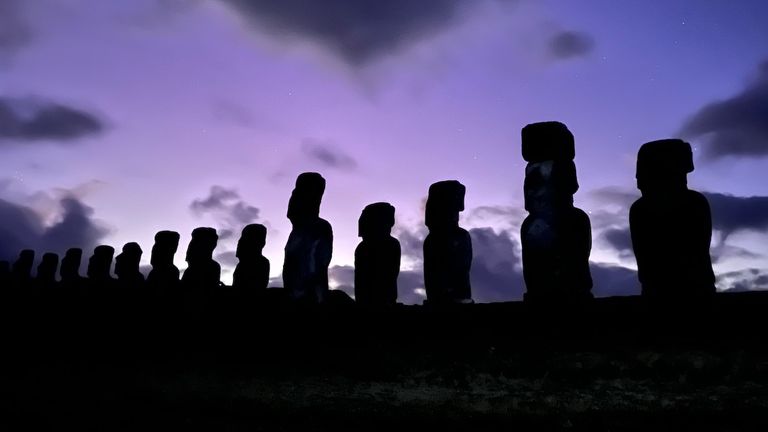 Ahu Tongariki is Easter Island's largest ahu, or platform, with 15 moai statues.