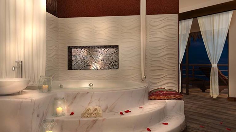 All bungalows feature a Jacuzzi tub. // © 2016 Karisma Hotels & Resorts