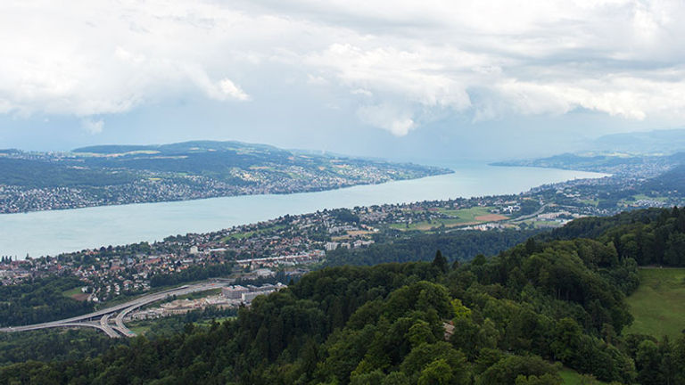 Boat tours on Lake Zurich can take you to the medieval town of Rapperswil, famous for its rose gardens and picturesque views of the countryside. // © 2018 Ben McBee