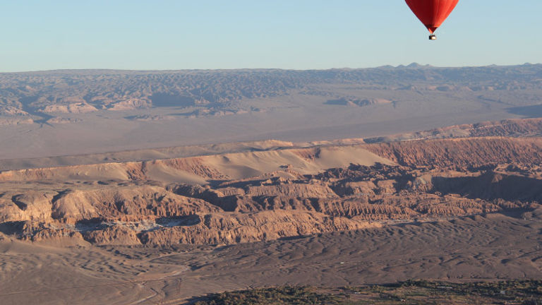 Book a hot-air balloon tour to see the Atacama region from above. // © 2017 Mark Chesnut/LatinFlyer.com