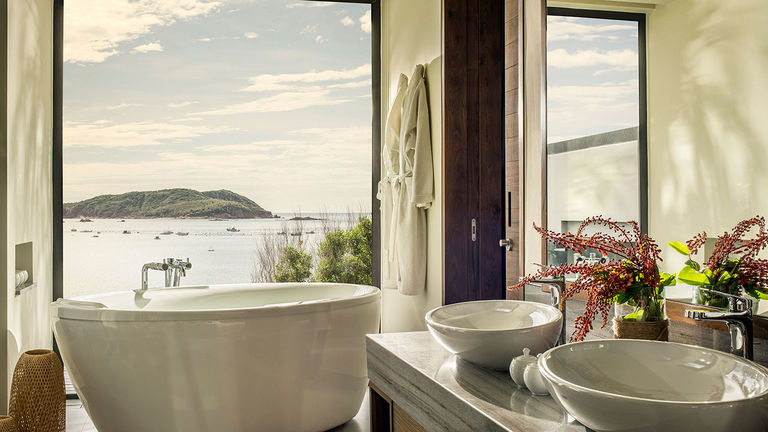 Clients can enjoy coconut-milk soaks in their private baths at Anantara Quy Nhon Villas.