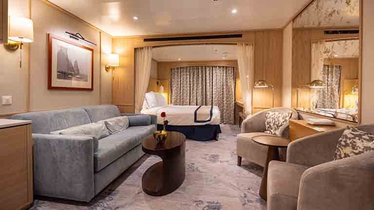 Guestrooms are large onboard Star Breeze.