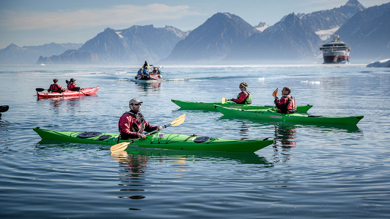 HX offers kayaking in Greenland.