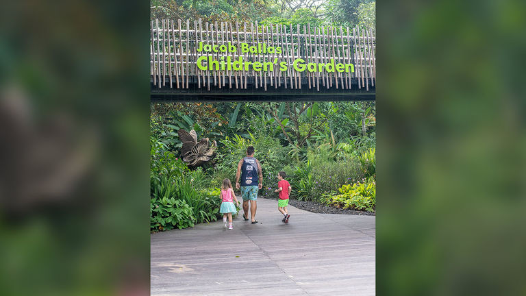 Jacob Ballas Children’s Garden is a nature-themed kids’ park.