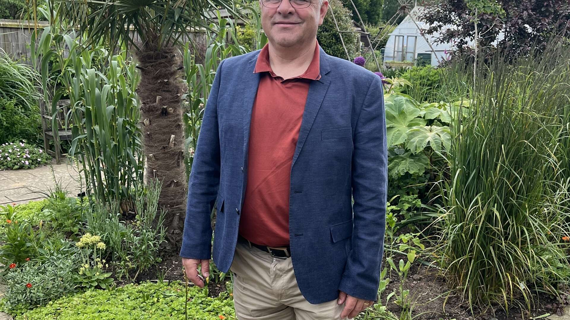 Trustee Mark Mitchell at Garden Organic's Demonstration Garden