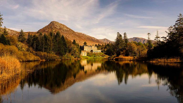 Nearby rivers and mountains make Ballynahinch Castle an outdoorsy couple’s dream.