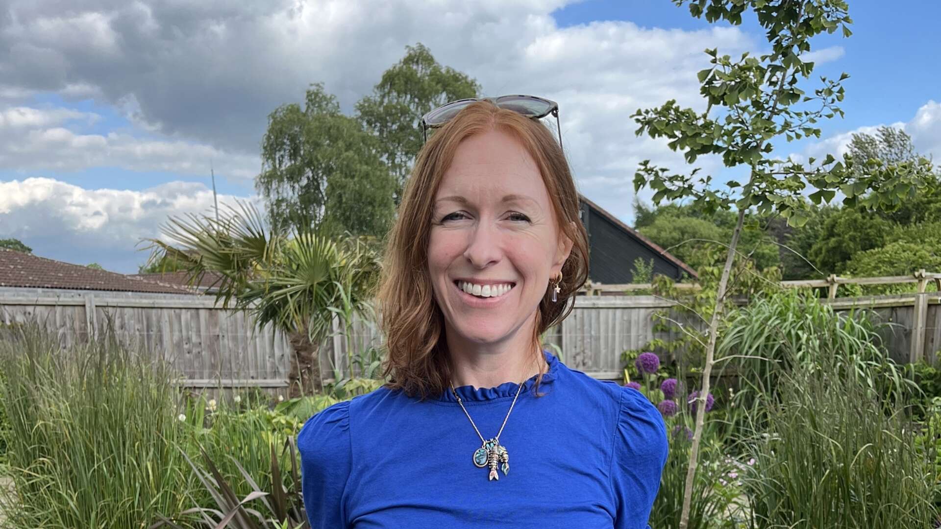Trustee Nicola Hope at Garden Organic's Organic Demonstration Garden