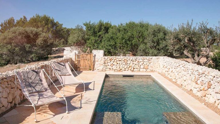 One of the nine rooms that offers a private pool at Menorca Experimental, a chic countryside retreat