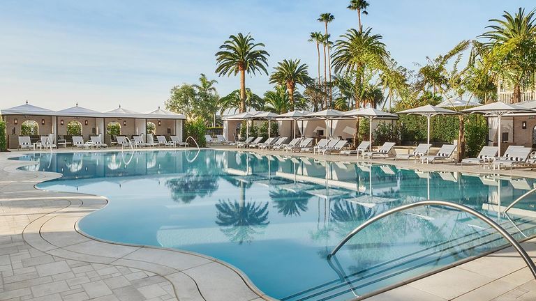 One of two pools, the Cabana Pool features a unique serpentine shape.