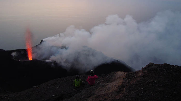 Part of the Aeolian Island chain in Italy, Stromboli features an active volcano. // © 2017 Creative Commons user marinus