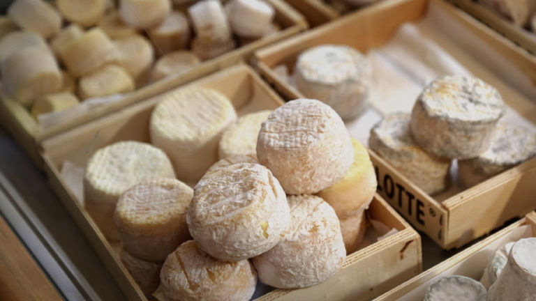 Sample goat cheese at Chevrerie la Trufiere in Macon, known for its bouton de culotte. // © 2016 Mindy Poder