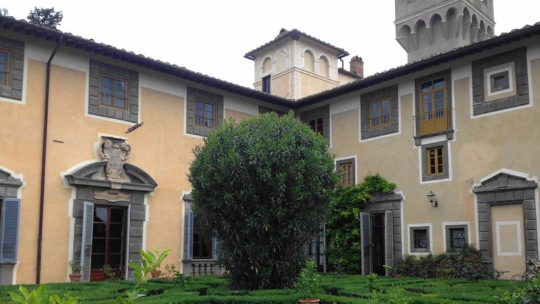 Several of the apartments at Castello di Montegufoni have entrances from the garden.