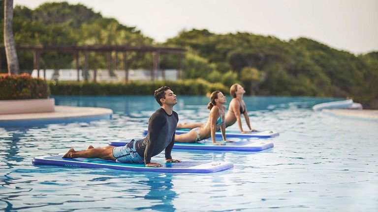 Take an AquaForza fitness class in one of the resort’s pools, such as the Nuna pool.