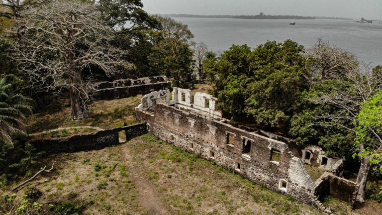 The remains of Bunce Island Fort