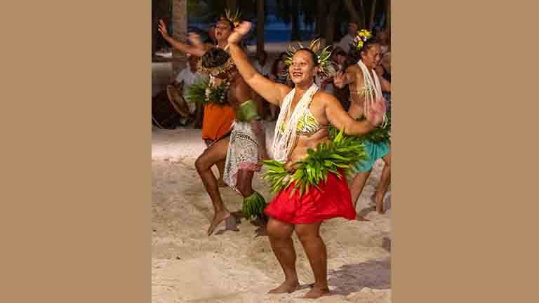 Windstar guests enjoy a dance performance at Motu Tapu as part of the program.